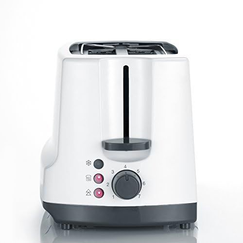  SEVERIN AT 2234 Automatik-Toaster (1.400 W, 2 Langschlitzkammern, Fuer bis zu 4 Brotscheiben) weiss/grau