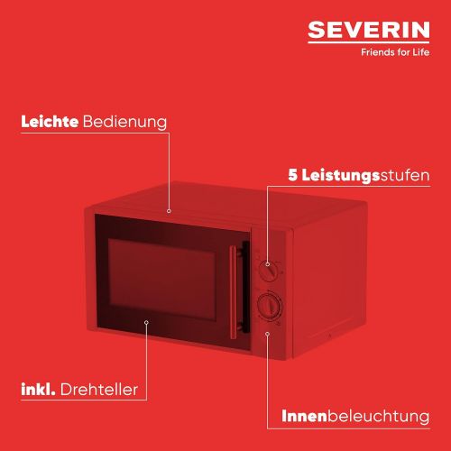  Besuchen Sie den SEVERIN-Store SEVERIN MW 7873 Mikrowelle (900W, Inkl. Drehteller, Ø 24,5 cm, mit Timerfunktion) weiss