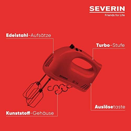  Severin SEVERIN Handmixer, ca. 300 W, HM 3821, Weiss/Rot