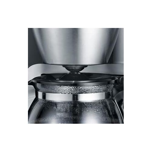  Severin SEVERIN KA 4805 Kaffeemaschine (Fuer gemahlenen Filterkaffee, 4 Tassen, Inkl. Glaskanne) edelstahl/schwarz