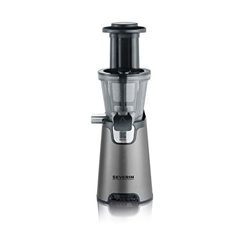  SEVERIN ES 3571 Slow Juicer (150 W, Inkl. Frozen-Fruits-Aufsatz) metallic grau/schwarz/edelstahl