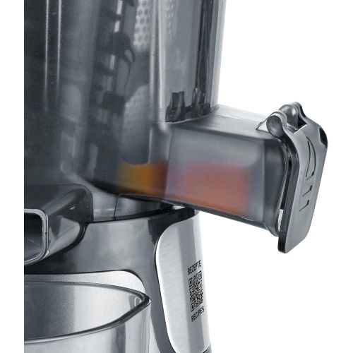  SEVERIN ES 3571 Slow Juicer (150 W, Inkl. Frozen-Fruits-Aufsatz) metallic grau/schwarz/edelstahl