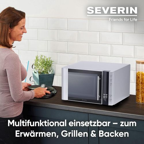  SEVERIN MW 7825 Mikrowelle (900 W, 30 L, Heissluftfunktion, Grill) silber