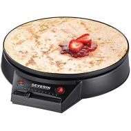 SEVERIN Crepes Maker CM 2198 (Inkl. Holz-Teigspatel und -Crepeswender, 1.000 W) schwarz