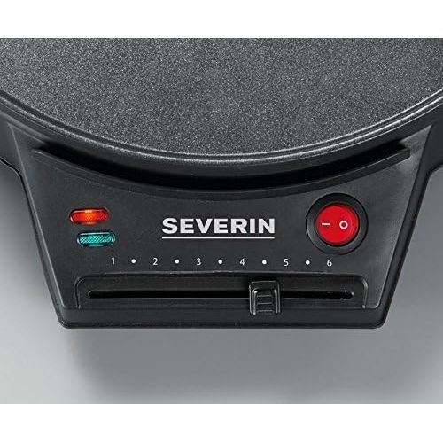  SEVERIN Crepes Maker CM 2198 (Inkl. Holz-Teigspatel und -Crepeswender, 1.000 W) schwarz