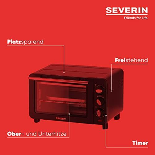  SEVERIN TO 2064 Back- und Toastofen (1.200 W, Inkl. Grillrost und Backblech, 14 L) silber /schwarz