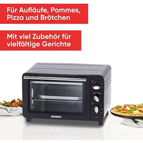  SEVERIN TO 2064 Back- und Toastofen (1.200 W, Inkl. Grillrost und Backblech, 14 L) silber /schwarz