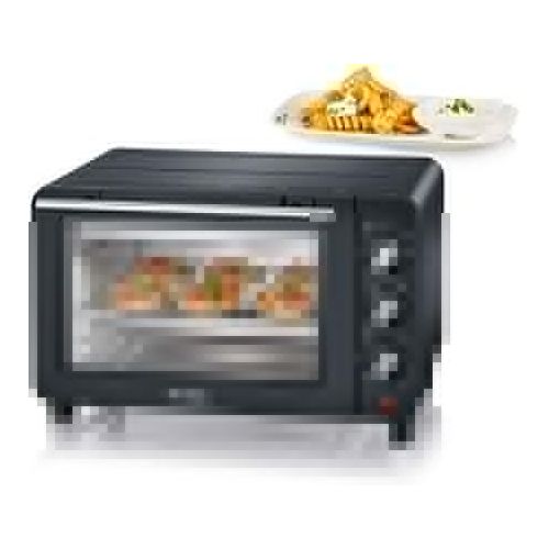  SEVERIN TO 2064 Back- und Toastofen (1.200 W, Inkl. Grillrost und Backblech, 14 L) silber /schwarz