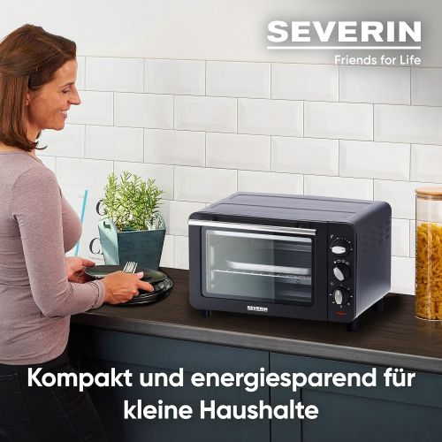  SEVERIN TO 2064 Back- und Toastofen (1.200 W, Inkl. Grillrost und Backblech, 14 L) silber /schwarz