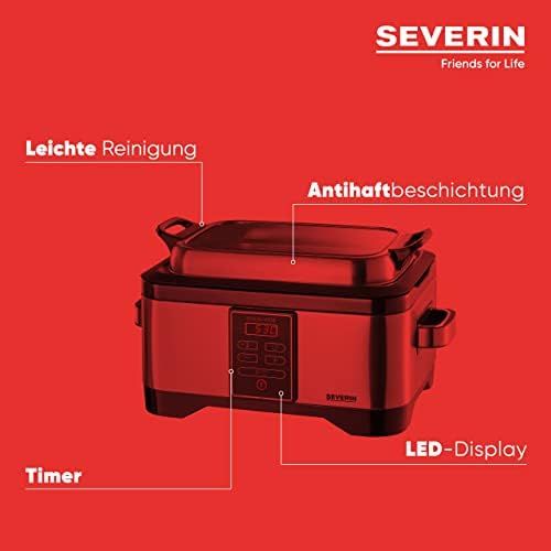  Severin SEVERIN SV 2447 Sous-Vide Garer (6 L Fassungsvermoegen, Timer) edelstahl/schwarz