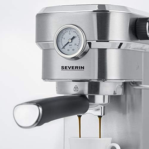  SEVERIN Espresa Plus KA 5995 Espressomaschine (ca. 1350 W, massiver und professioneller Siebtrager inkl. ideale Starterset und Manometer, einstellbare Temperatur und speicherbare T