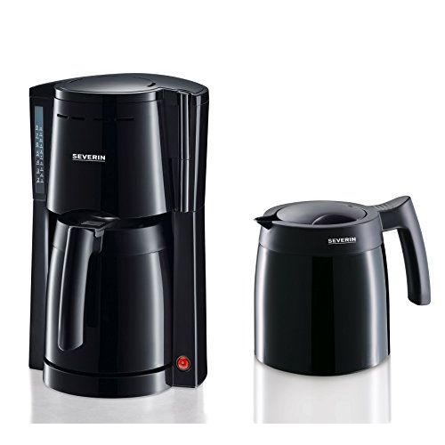  SEVERIN KA 9234 Kaffeemaschine (Fuer gemahlenen Filterkaffee, 8 Tassen, Inkl. 2 Thermokannen) schwarz