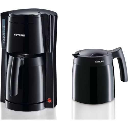  SEVERIN KA 9234 Kaffeemaschine (Fuer gemahlenen Filterkaffee, 8 Tassen, Inkl. 2 Thermokannen) schwarz