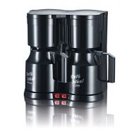 [아마존베스트]SEVERIN KA 5828 Duo-Kaffeemaschine (Fuer gemahlenen Filterkaffee, 2x 8 Tassen, Inkl. 2 Thermokannen und Teefilter) schwarz