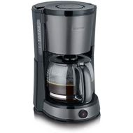 SEVERIN KA 9543 Kaffeemaschine (Fuer gemahlenen Filterkaffee, 10 Tassen, Inkl. Glaskanne) edelstahl/schwarz