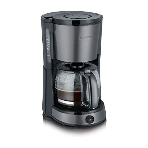  SEVERIN KA 9543 Kaffeemaschine (Fuer gemahlenen Filterkaffee, 10 Tassen, Inkl. Glaskanne) edelstahl/schwarz