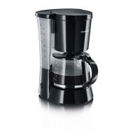 SEVERIN Kaffeemaschine, Fuer gemahlenen Filterkaffee, 10 Tassen, Inkl. Glaskanne, KA 4479, Schwarz & Wasserkocher (1,7 L, ca. 2.200 W, WK 3485) schwarz
