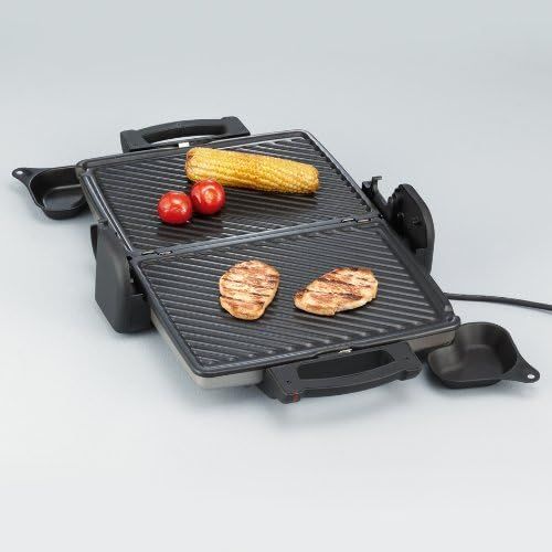  SEVERIN KG 2389 Kontaktgrill (1.800 W, Zum Grillen und Toasten) Silber/schwarz