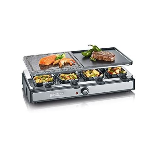  Severin RG 2344 Raclette Grill mit Naturgrillstein (1400 Watt, 0,02 L)