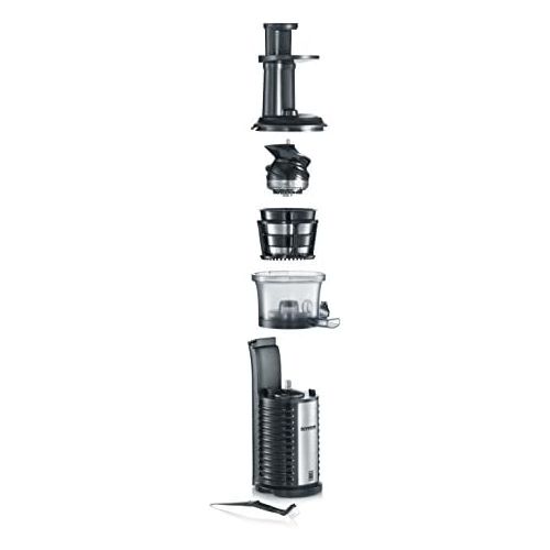  SEVERIN ES 3569 Slow Juicer (150 W, Inkl. Frozen-Fruits-Aufsatz) schwarz/edelstahl