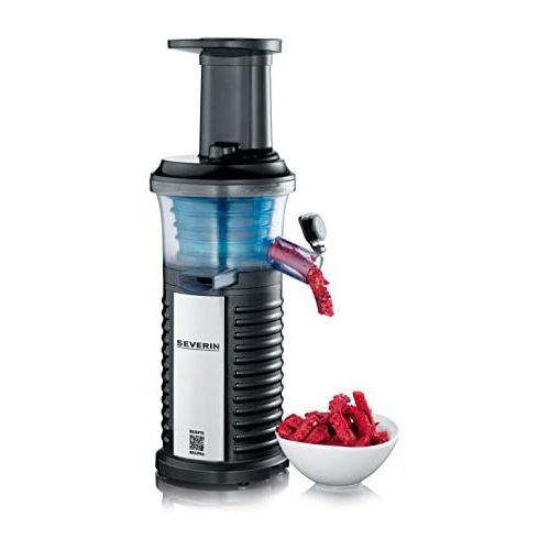  SEVERIN ES 3569 Slow Juicer (150 W, Inkl. Frozen-Fruits-Aufsatz) schwarz/edelstahl