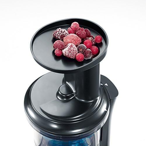  SEVERIN ES 3569 Slow Juicer (150 W, Inkl. Frozen-Fruits-Aufsatz) schwarz/edelstahl