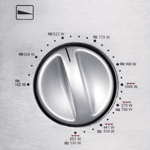  Severin 7849 2-in-1 Mikrowelle, 22L (mit Grillfunktion, Inkl. Grillrost und Drehteller, Ø 27 cm, Gebuersteter Edelstahl)