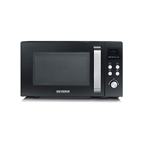  SEVERIN MW 7752 3-in-1 Mikrowelle (900 W, mit Grill- und Heissluftfunktion, Inkl. Drehteller, Ø 27 cm und Grillrost) schwarz