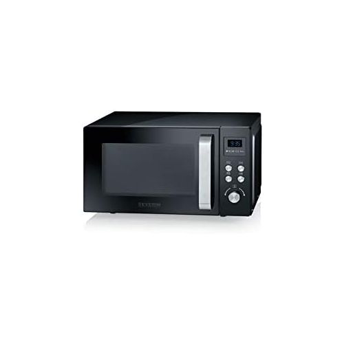  SEVERIN MW 7750 2-in-1 Mikrowelle (800 W, mit Grillfunktion, Inklusive Grillrost und Drehteller, Ø 24,5 cm) schwarz