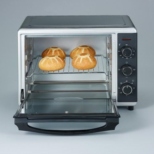  SEVERIN TO 2056 Back- und Toastofen mit Umluftfunktion (1.600 W, Inkl. Grillrost und Backblech, 30 L) silber /schwarz