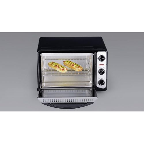  SEVERIN TO 2034 Back- und Toastofen (1.500 W, Inkl. Grillrost und Backblech, 20 L) silber /schwarz