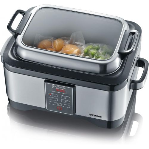  SEVERIN SV 2447 Sous-Vide Garer (6 L Fassungsvermoegen, Timer) edelstahl/schwarz