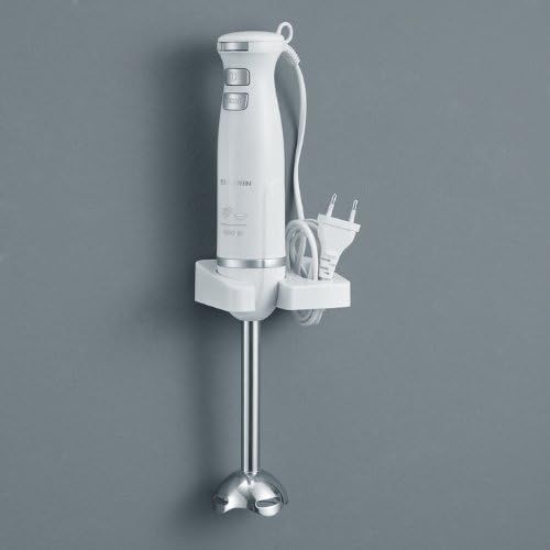  [아마존베스트]Severin Hand Blender Set, Approx. 600 W, Incl. SM 3798 Mixing Cup with Lid, Whisk, Wall Mount, Stainless Steel, White