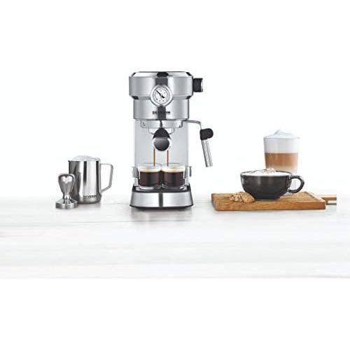  [아마존베스트]Severin Espresa KA Espresso Machine (approx. 1350 W, solid and professional portafilter holder (weight approx. 450 g) adjustable temperature and cup filling capacity memory)