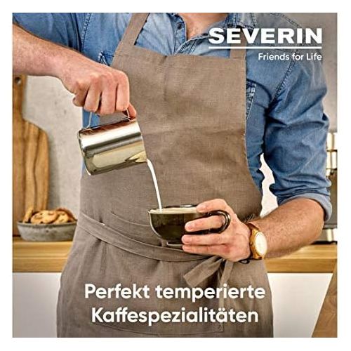  [아마존베스트]Severin Espresa KA Espresso Machine (approx. 1350 W, solid and professional portafilter holder (weight approx. 450 g) adjustable temperature and cup filling capacity memory)