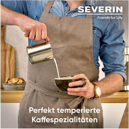  [아마존베스트]Severin Espresa KA Espresso Machine (approx. 1350 W, solid and professional portafilter holder (weight approx. 450 g) adjustable temperature and cup filling capacity memory)