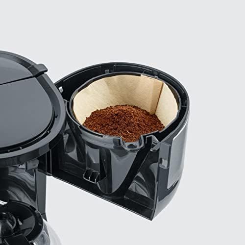  [아마존베스트]SEVERIN Filter Coffee Maker, Compact Design, Brushed Stainless Steel/Black, KA 4808