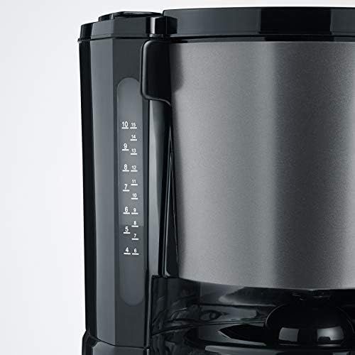  [아마존베스트]SEVERIN KA 9543 coffee machine (for ground filter coffee, 10 cups, including glass jug) stainless steel / black