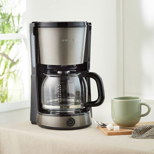  [아마존베스트]SEVERIN KA 9543 coffee machine (for ground filter coffee, 10 cups, including glass jug) stainless steel / black