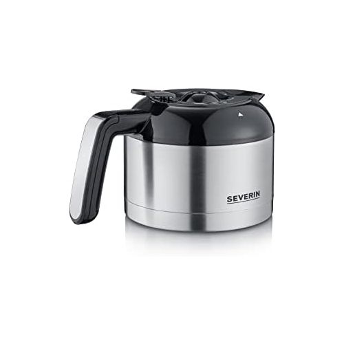  [아마존베스트]SEVERIN KA 4814 Filter Coffee Machine with Stainless Steel Grinder and Thermos Jug, Finest Grinding and Individually Selectable Grinding Degree, 1000 W, for up to 8 Cups / Approx.