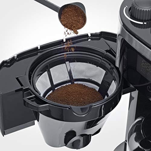  [아마존베스트]SEVERIN KA 4814 Filter Coffee Machine with Stainless Steel Grinder and Thermos Jug, Finest Grinding and Individually Selectable Grinding Degree, 1000 W, for up to 8 Cups / Approx.