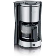 [아마존베스트]SEVERIN KA 4822 Type Coffee Machine (for Ground Filter Coffee, 10 Cups, Including Glass Jug) Stainless Steel/Black