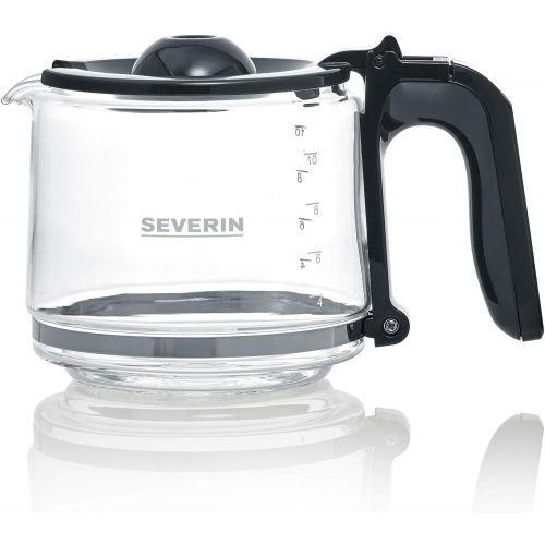  [아마존베스트]SEVERIN KA 4822 Type Coffee Machine (for Ground Filter Coffee, 10 Cups, Including Glass Jug) Stainless Steel/Black