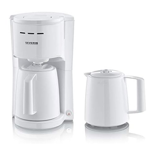  [아마존베스트]SEVERIN KA 9256 Filter Coffee Machine with 2 Thermal Jugs, Approx. 1,000 W, up to 8 Cups, Swivel Filter 1 x 4 with Drip Closure, Automatic Shut-Off, Brewing Lid