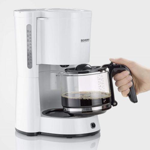  [아마존베스트]SEVERIN 4816-000 KA 4816 Drip Coffee Maker Type 1000 Plastic 1.25 Litres White