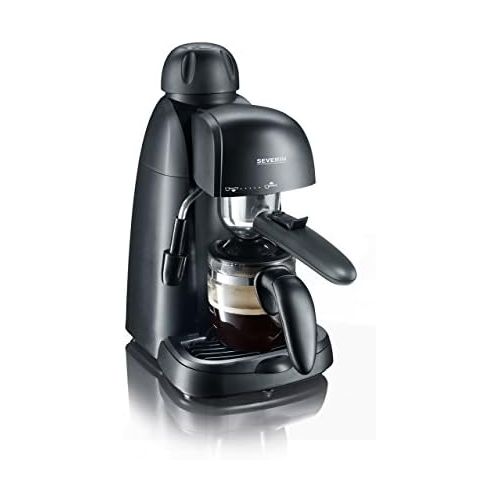  [아마존베스트]SEVERIN KA 5978 Espresso Machine with Serving Jug and Measuring Spoon, Up to 4 Cups, Black