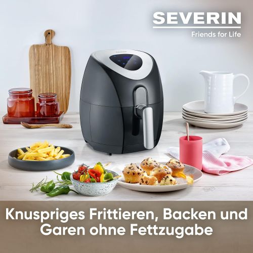  [아마존베스트]SEVERIN FR 2430 Hot Air Fryer with 6 Automatic Programmes Large 3.2 Litre Deep Fryer Basket 1500 W