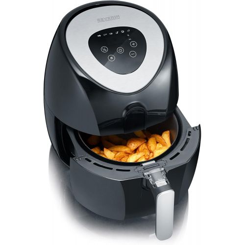  [아마존베스트]SEVERIN FR 2430 Hot Air Fryer with 6 Automatic Programmes Large 3.2 Litre Deep Fryer Basket 1500 W