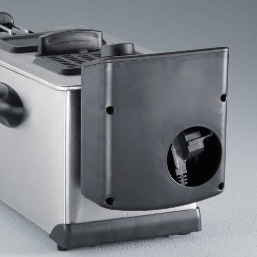  [아마존베스트]Severin FR 2431 Deep Fryer, 2000 W, 3 L Capacity, 400 g Frying Quantity, Stainless Steel / Black