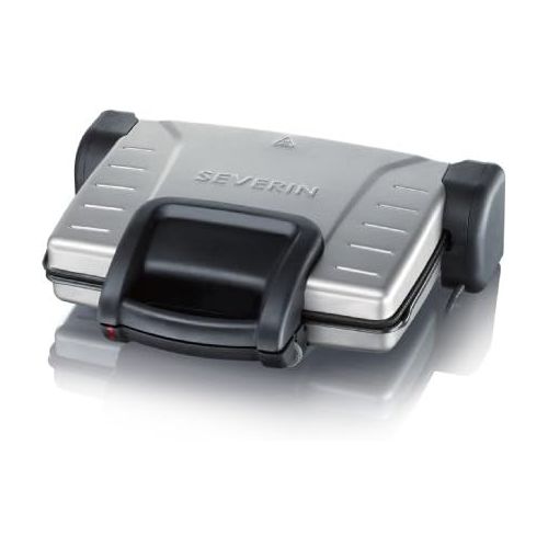  [아마존베스트]SEVERIN KG 2389 Contact Grill (1800 W, for Grilling and Toasting) Silver / Black